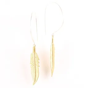 Golden Feather earrings