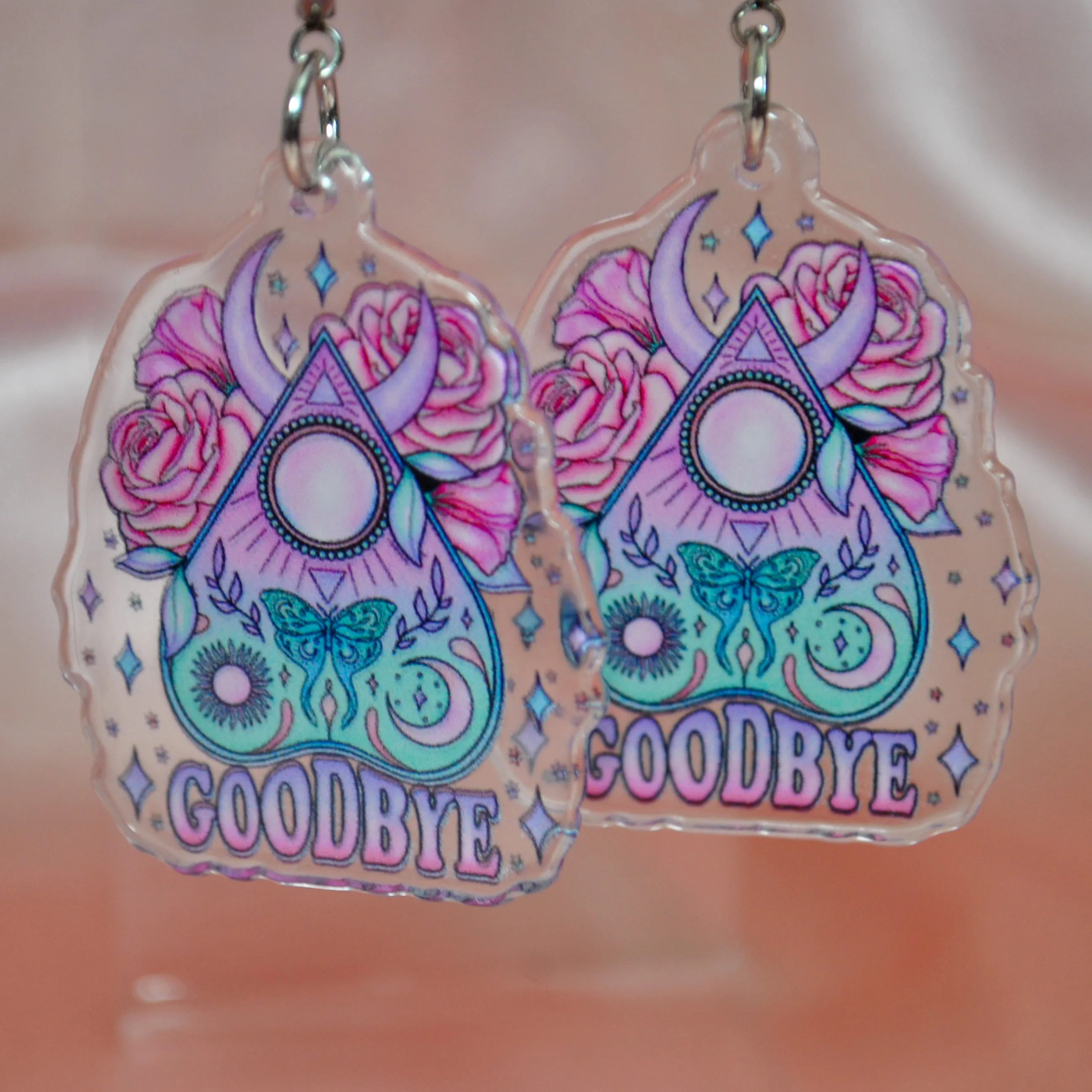 Goodbye Ouija Board Planchette Earrings