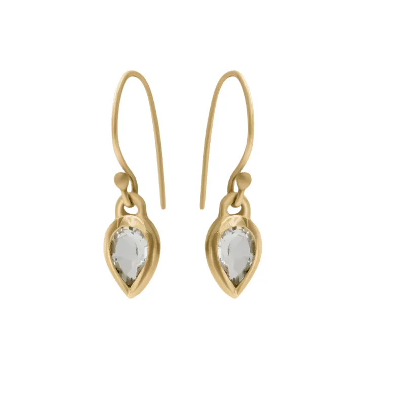 Green Amethyst Drop / Earrings