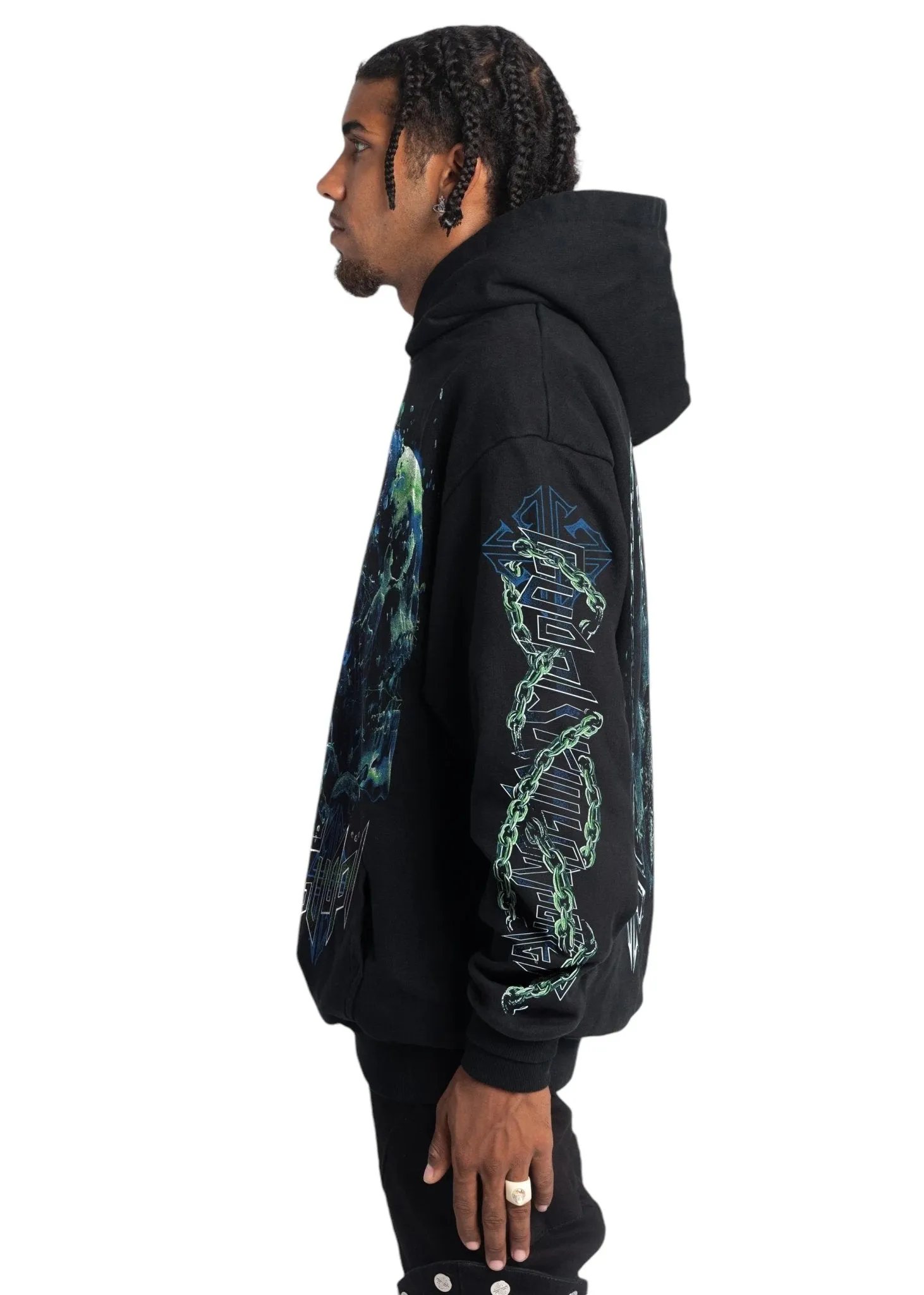 Guapi skull cracker hoodie black