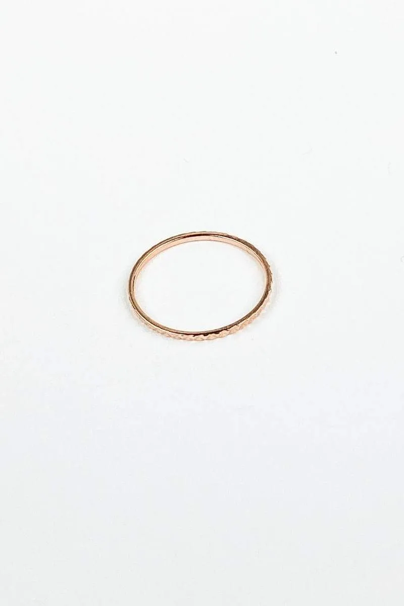 Harvard Textured Ring 14k Rose Gold