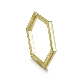 Honeycomb Hexagon Ring in 18ct Yellow Gold