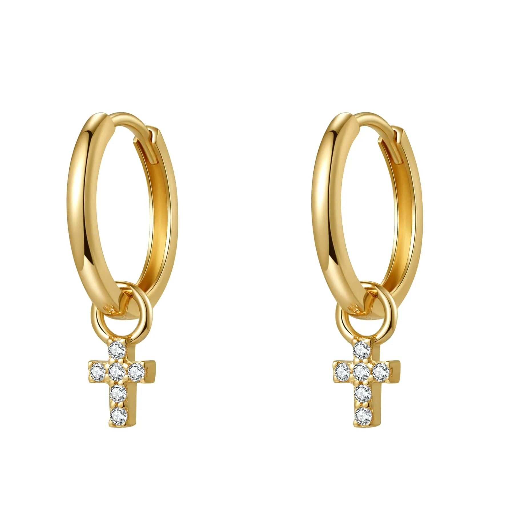 Hope Hoop Earrings 14K Gold