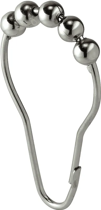 iDESIGN 76570 Shower Roller Curtain Hook, Stainless Steel, Polished Chrome :CD 12: QUANTITY: 1