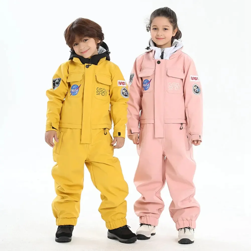 Kids One Piece Insulated Ski Snowsuits