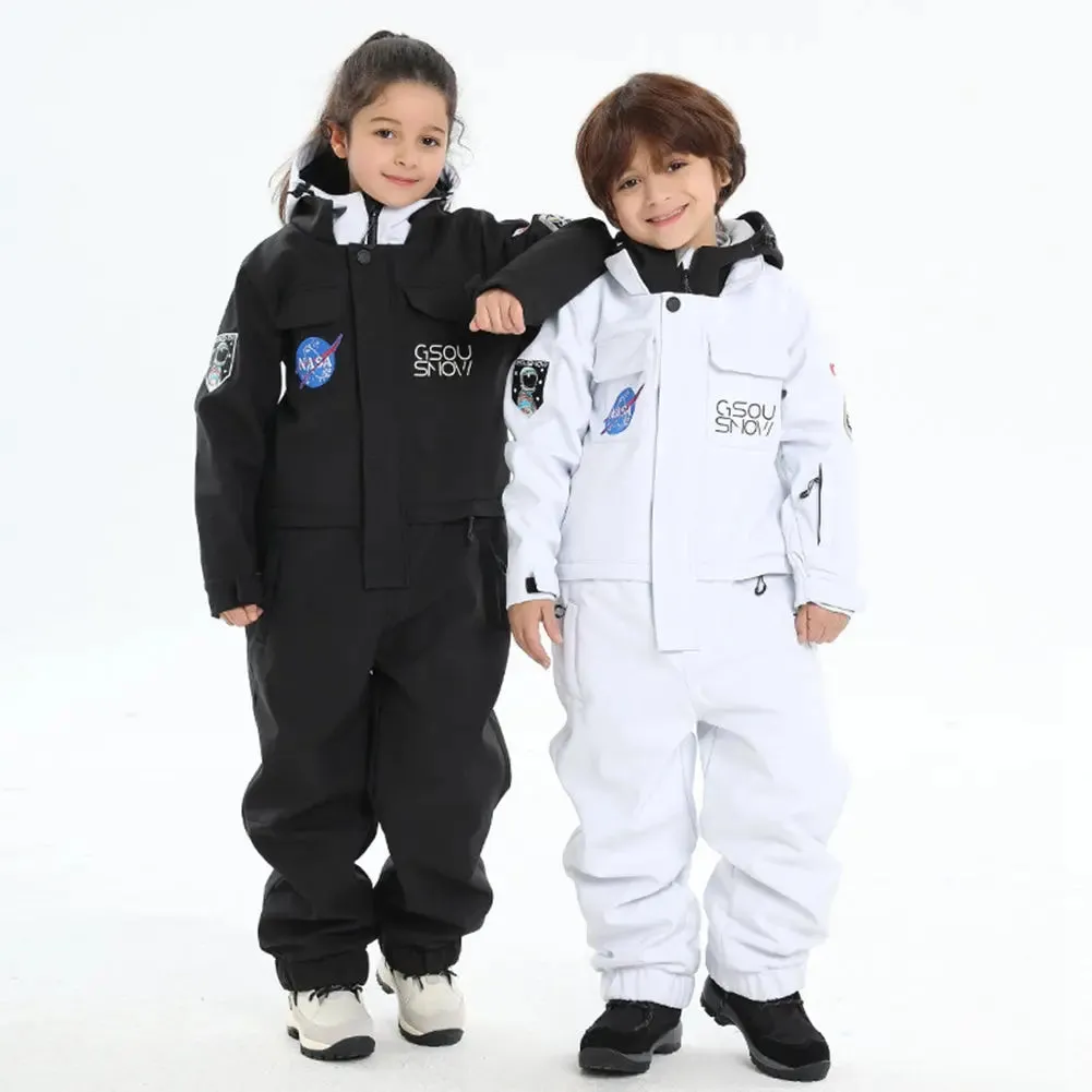 Kids One Piece Insulated Ski Snowsuits