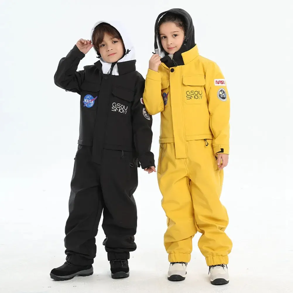 Kids One Piece Insulated Ski Snowsuits