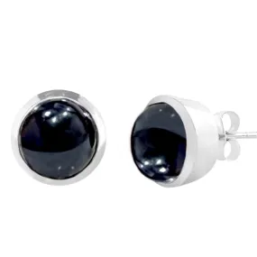 Laihas Classic Round Onyx Stud Earrings