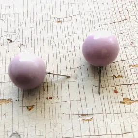 Light Lavender Purple Jumbo Ball Stud Earrings