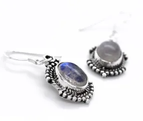 Luminous Oval Moonstone Earrings