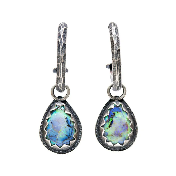 Monarch Opal Hoop Earrings