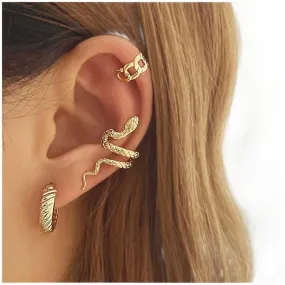 Most Trending Korean Style Snake Earstuds for Women (Set of 3)