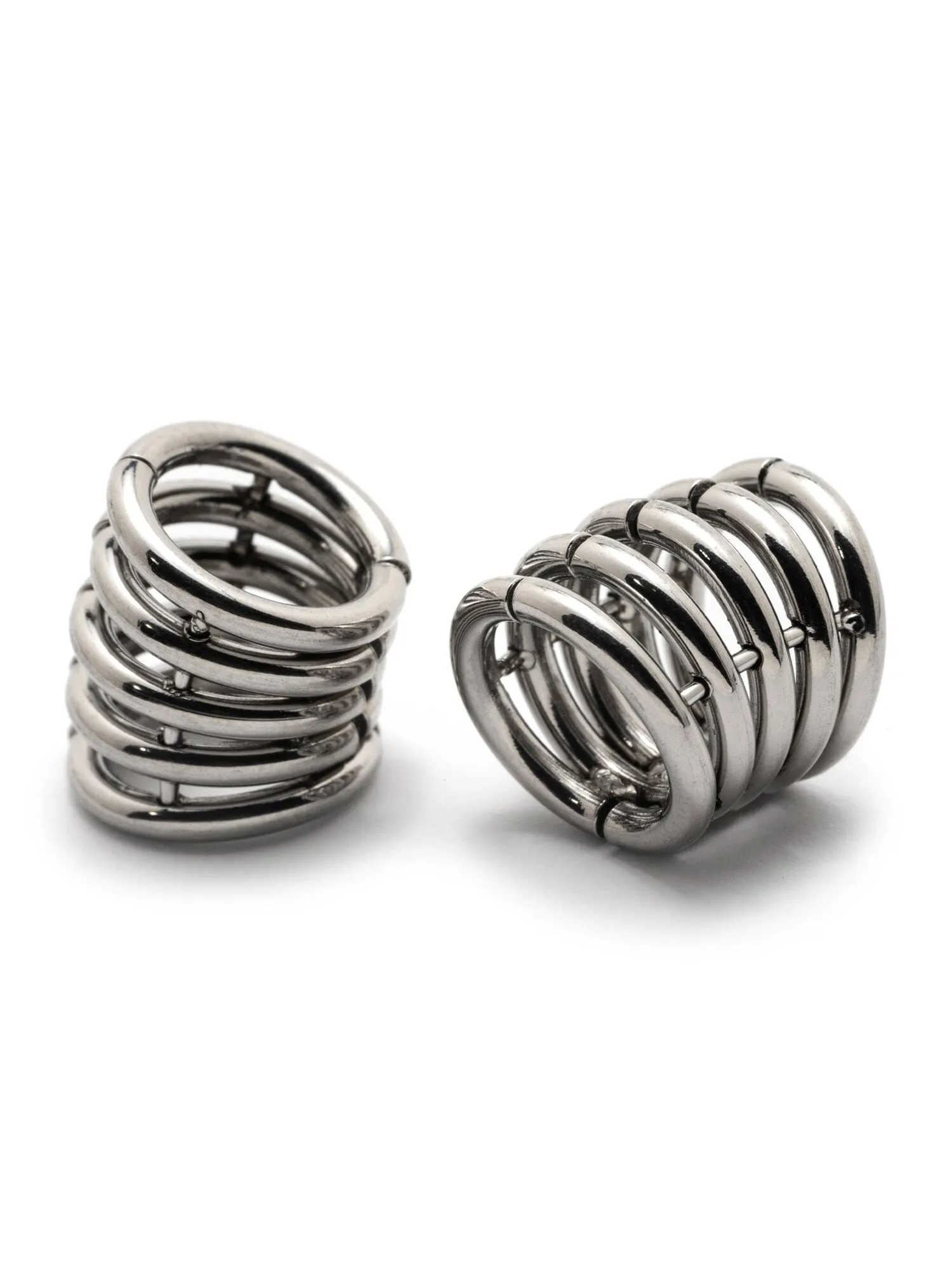 Multi-Ring Steel Ear Cuffs