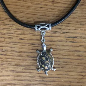 Necklace Turtle Jasper Sterling