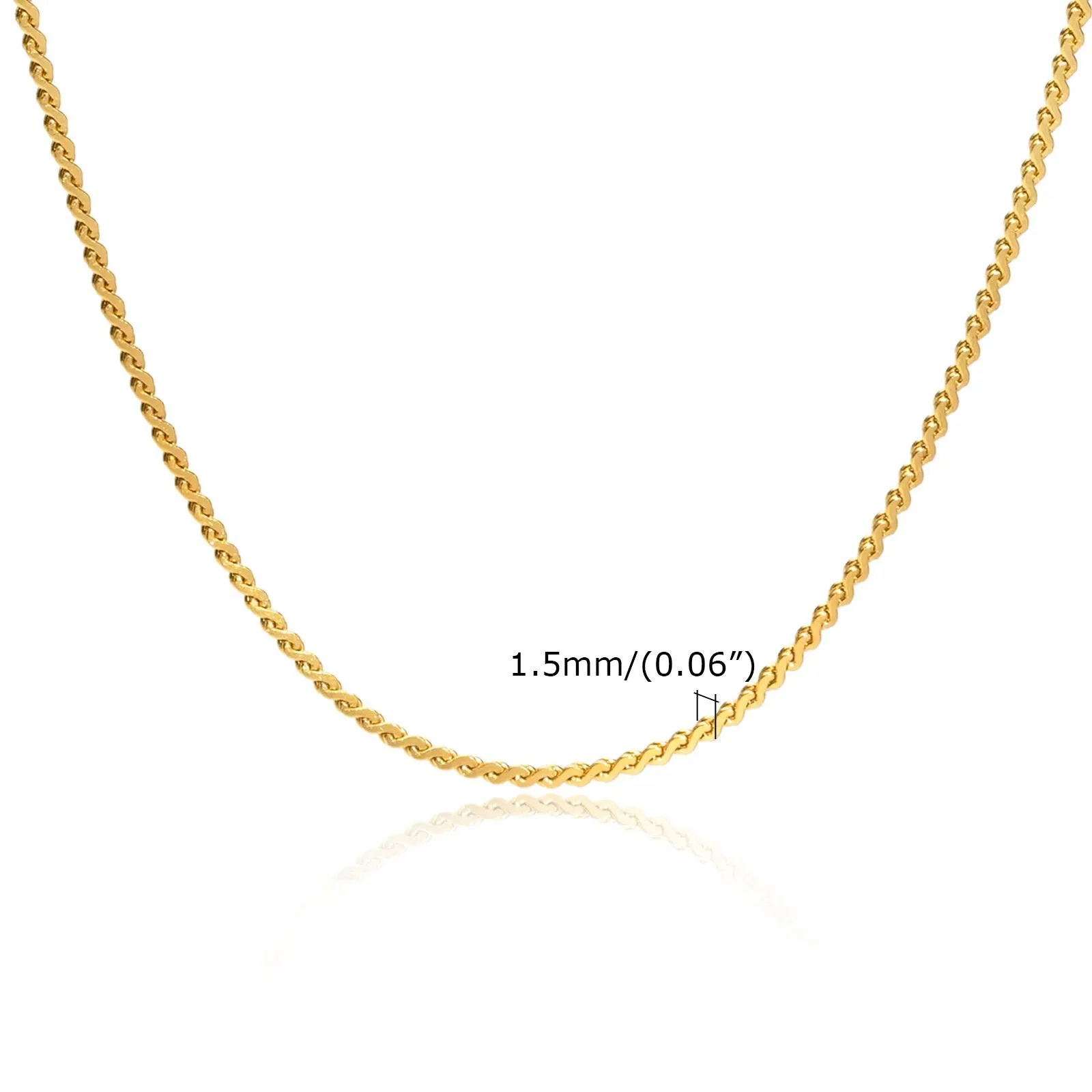 No-Tarnish Medical Grade Titanium Round Ball Chain Necklace