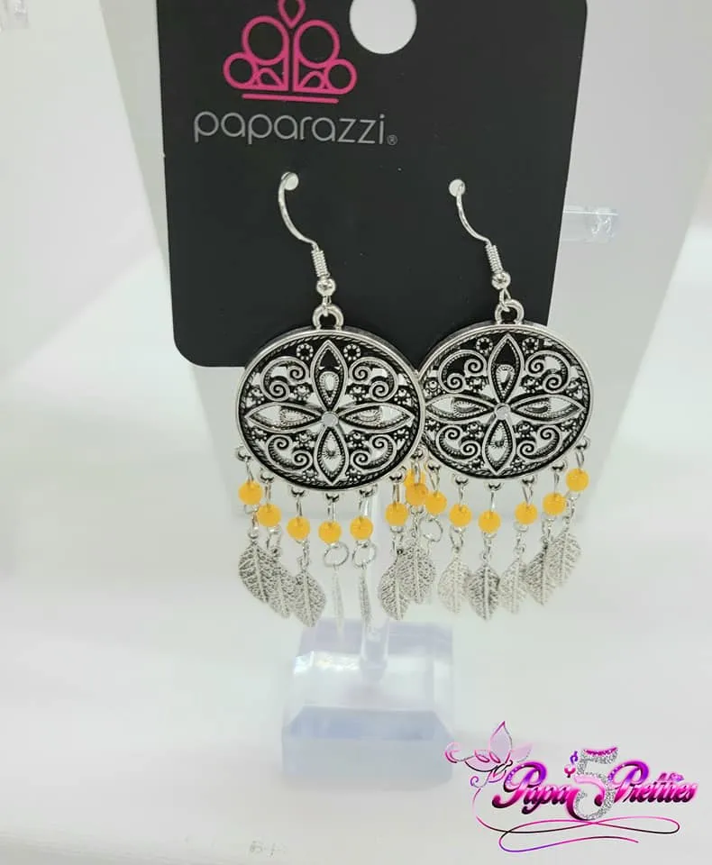 PAPARAZZI FREE-SPIRITED FASHIONISTA - ORANGE Earrings