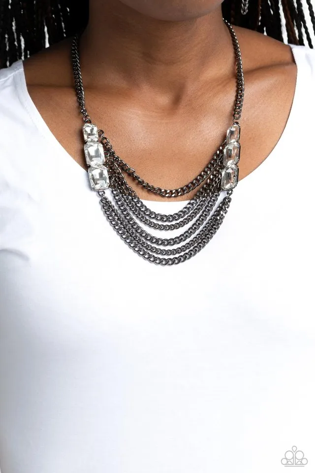 Paparazzi Necklace ~ Come CHAIN or Shine - Black