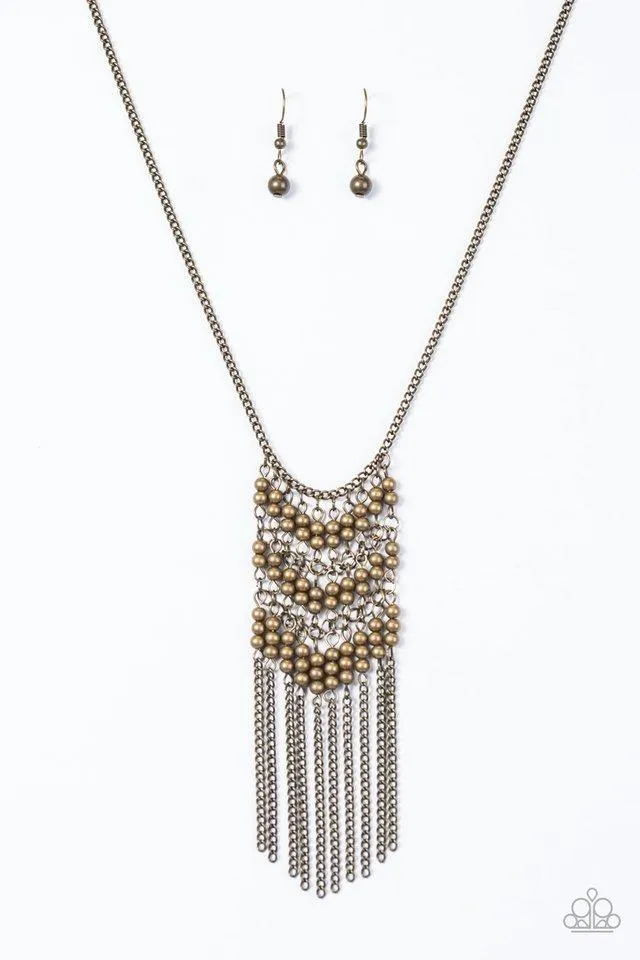 Paparazzi Necklace - Metal Maven - Brass