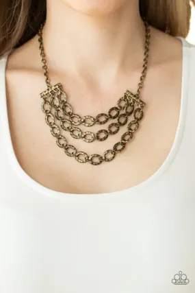 Paparazzi Necklace ~ Repeat After Me - Brass