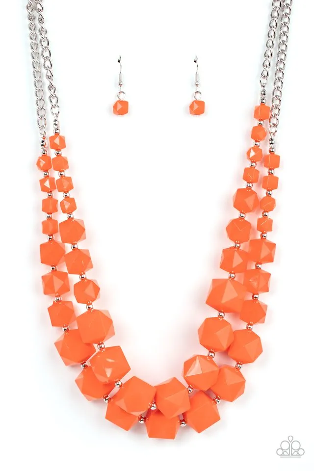 Paparazzi Necklace ~ Summer Excursion - Orange