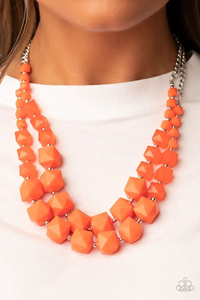 Paparazzi Necklace ~ Summer Excursion - Orange