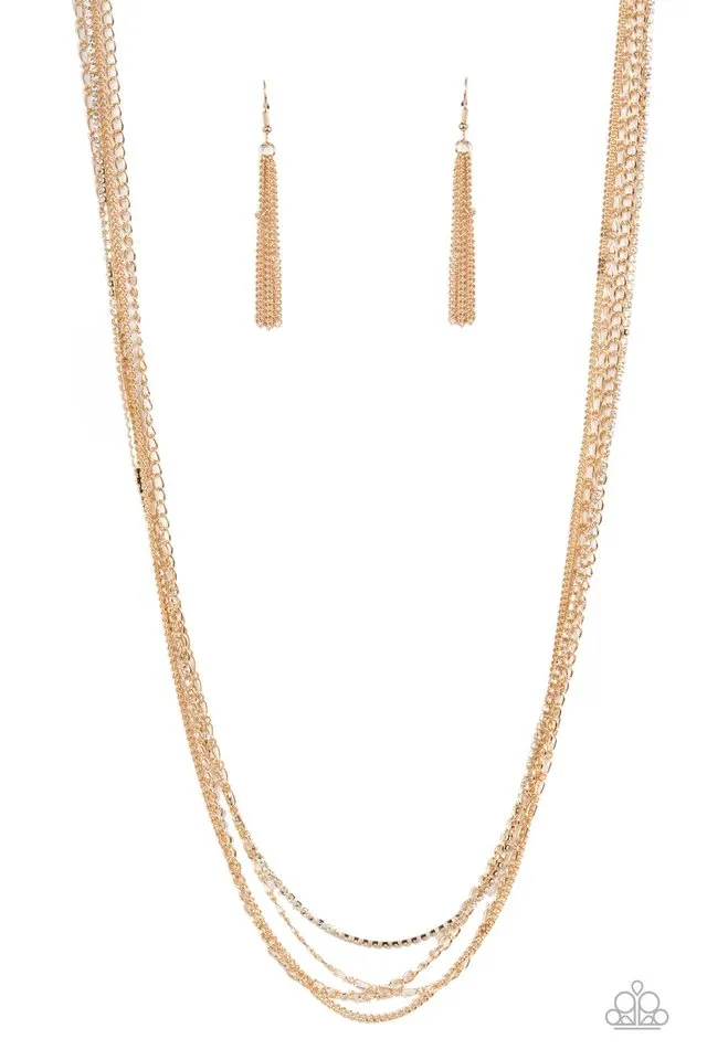 Paparazzi Necklace ~ Undauntingly Urban - Gold