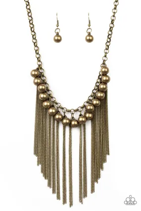 Paparazzi Powerhouse Prowl - Brass Necklace