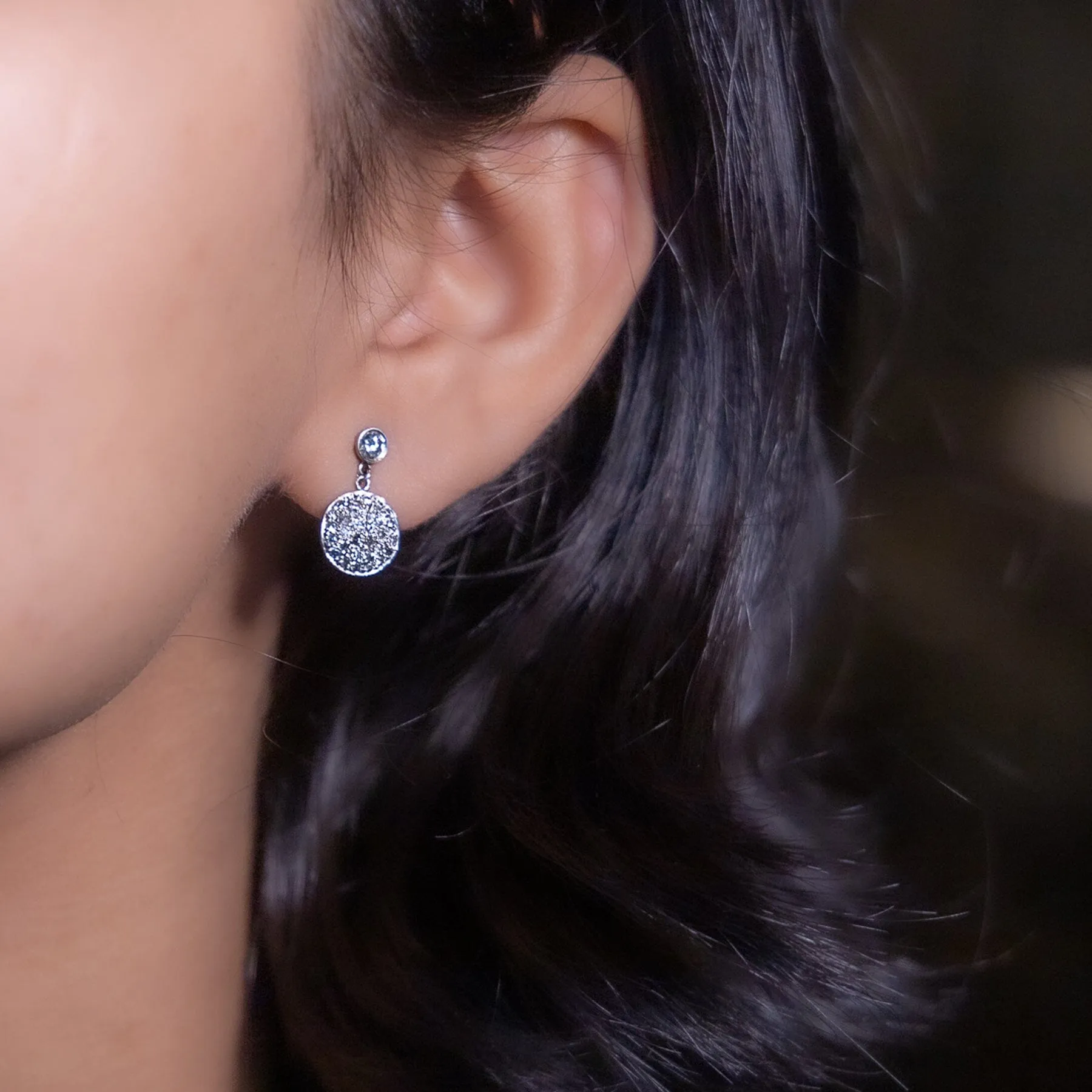 Pave Diamond Earrings