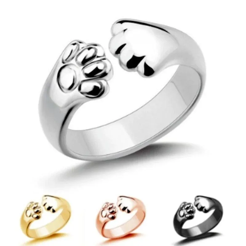 Paw Hugs Ring - Ladies Simple Fashion Jewelry Rings