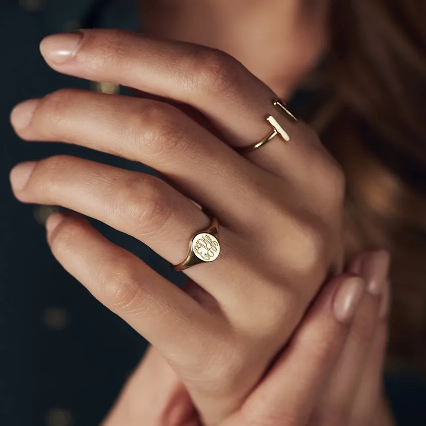 Personalised Monogrammed Signet Ring