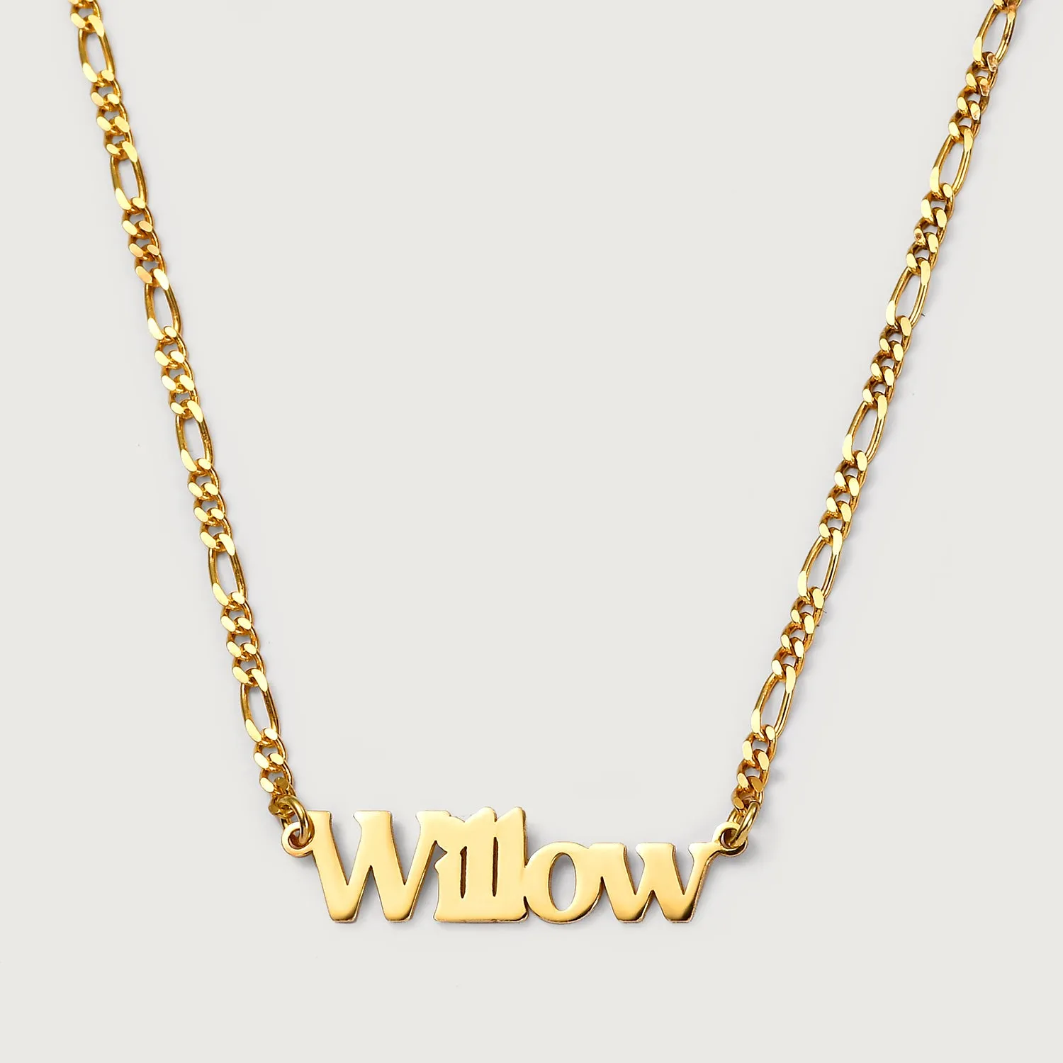 Personalised Name Necklaces Figaro Chain