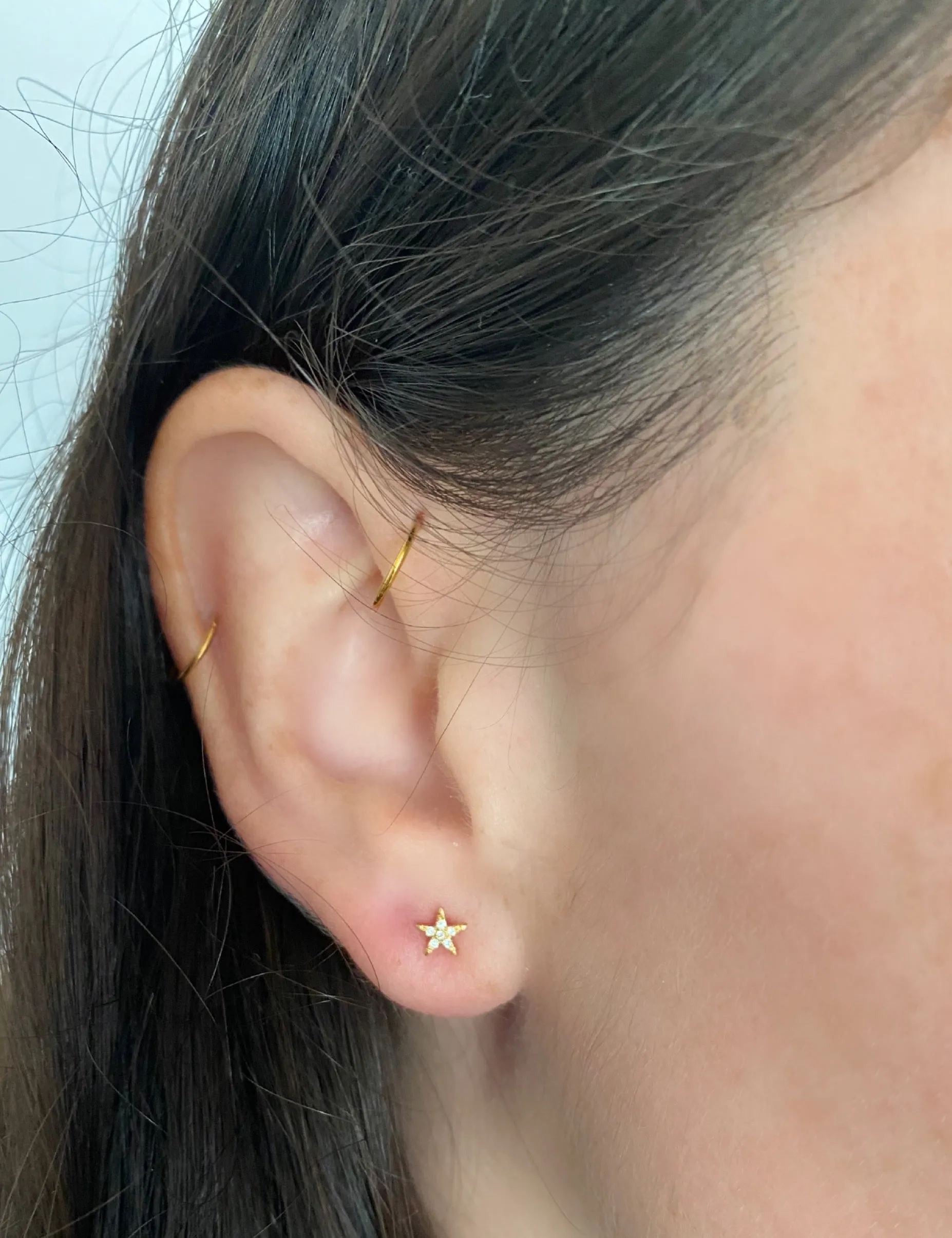 Petite Diamond Star Studs