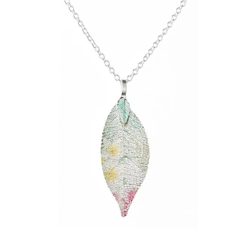 Pink Pastels Leaf Necklace