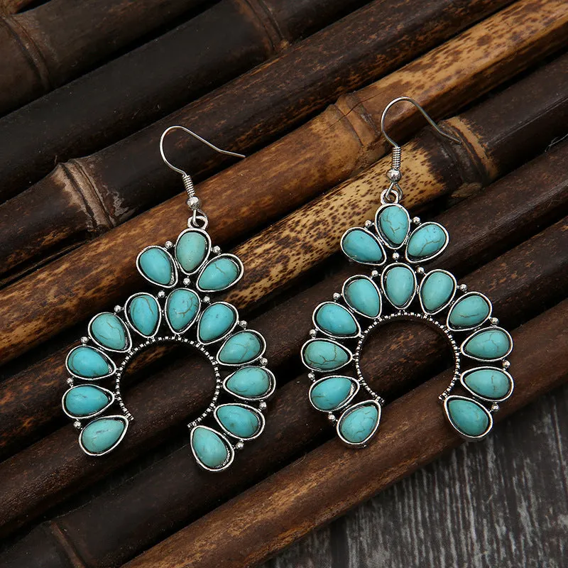 PREORDER: Sage Sky Artificial Turquoise Drop Earrings