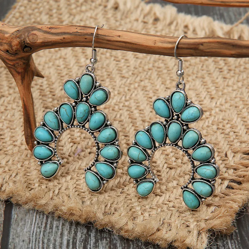 PREORDER: Sage Sky Artificial Turquoise Drop Earrings