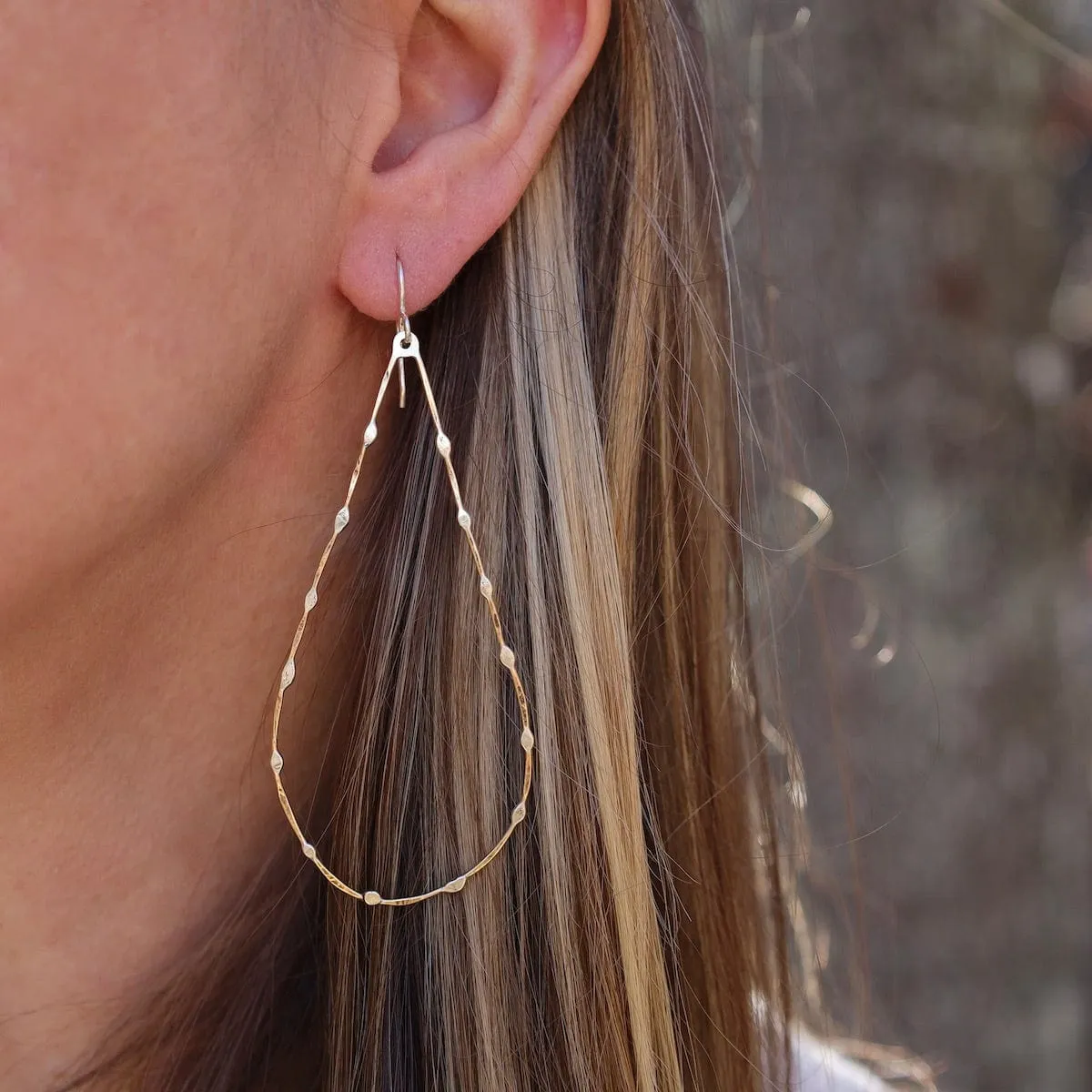 Raindrop Hoop Earrings