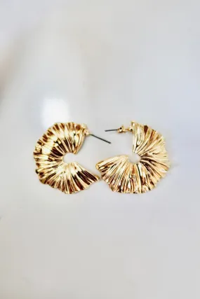 River Hoop Earrings, GOLD