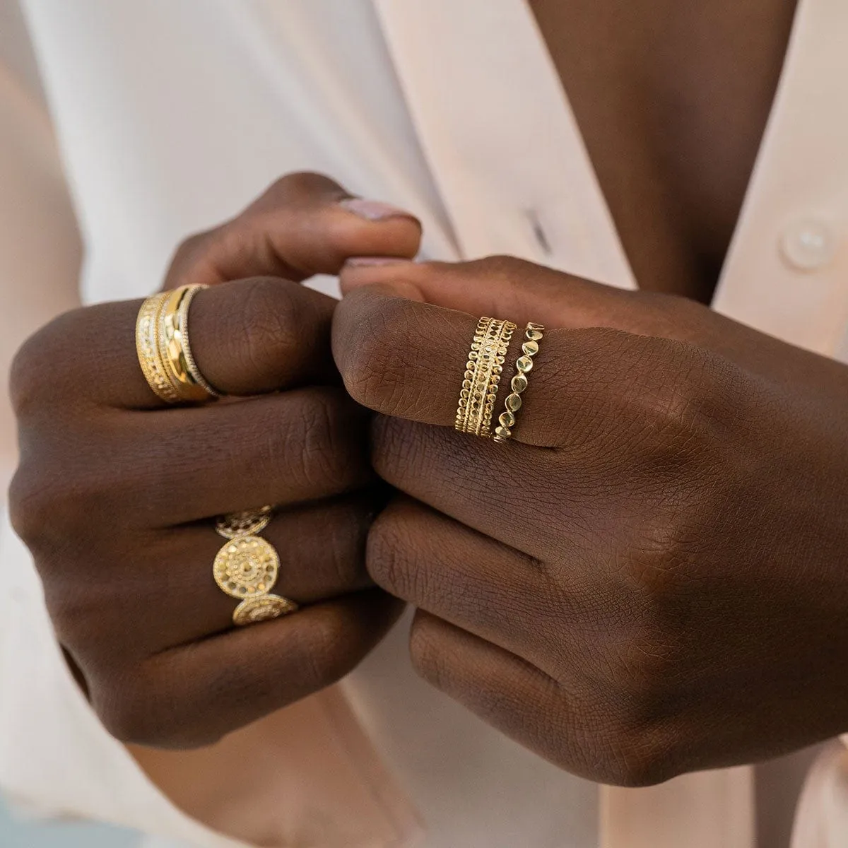 Scalloped Band Ring - Gold