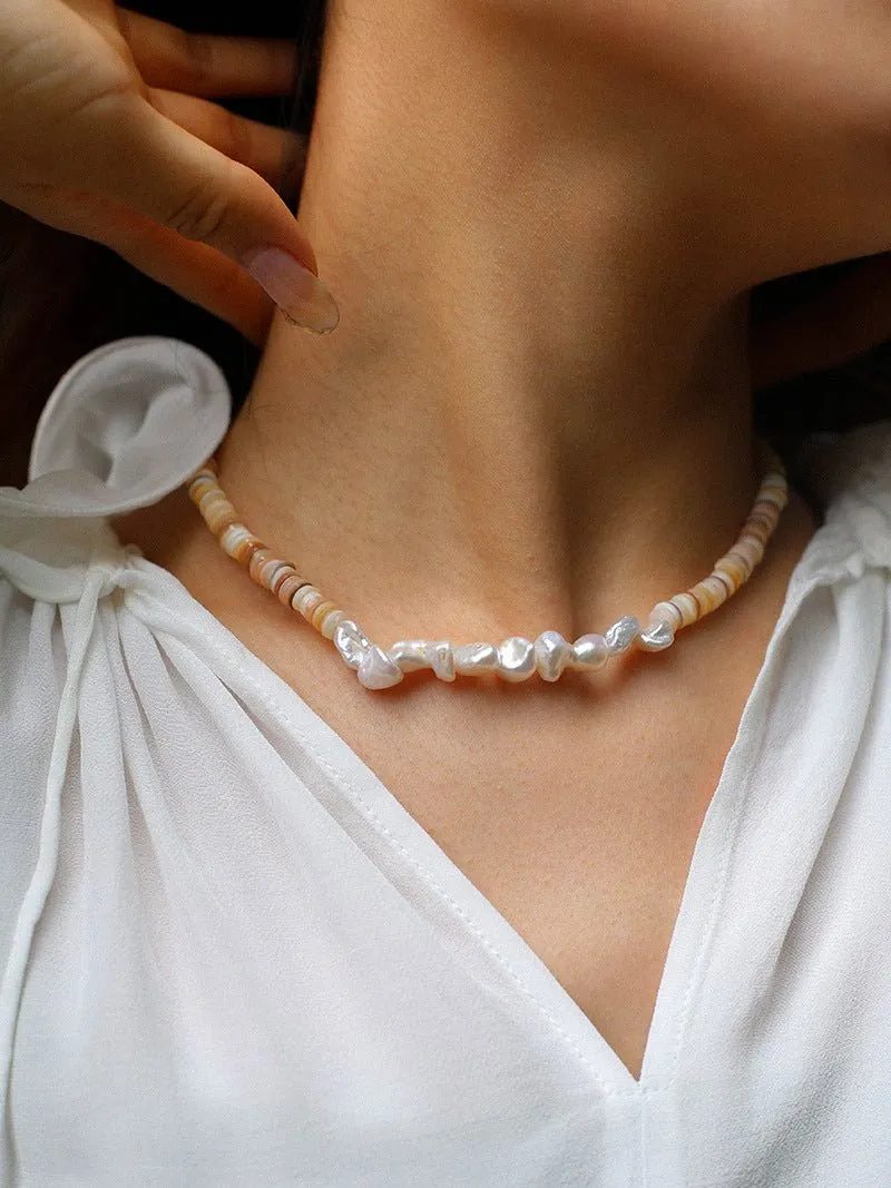 Shell Baroque pearl Necklaces