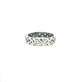 Silver Band With Celtic Weave