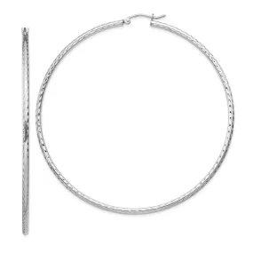 Silver D.C Hollow Round Hoop Wire Cluch Earring