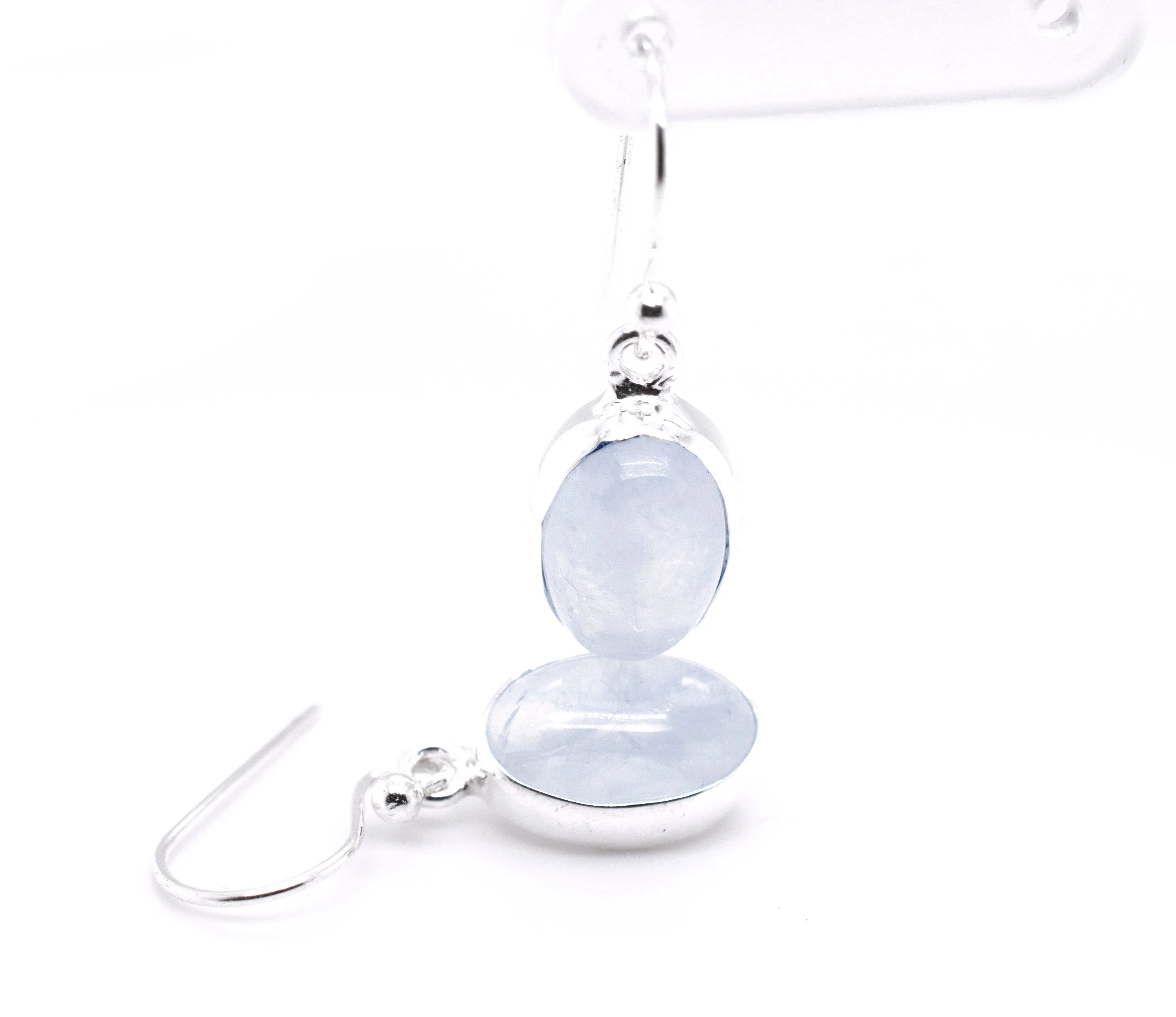 Simple Oval Moonstone Earrings