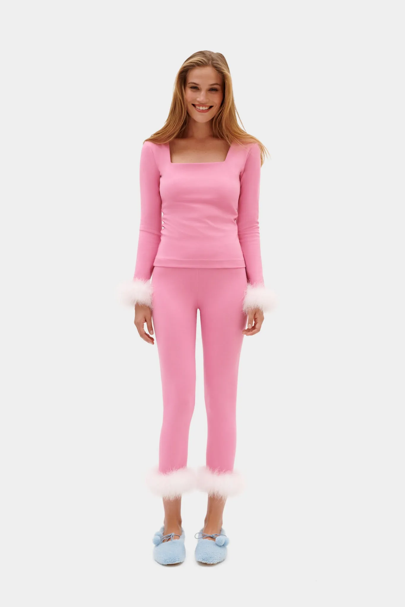 Sleeper - Weekend Chic Set with Leggings - Pink