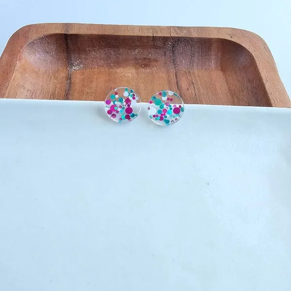 Sophie Studs - Blue Violet Confetti