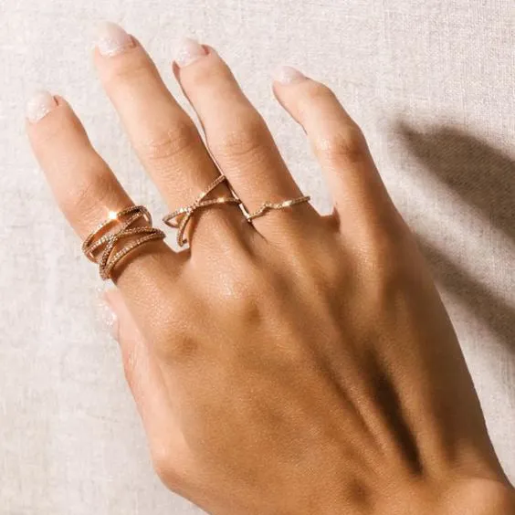 Sterling Silver  Cross X-Dainty Rings