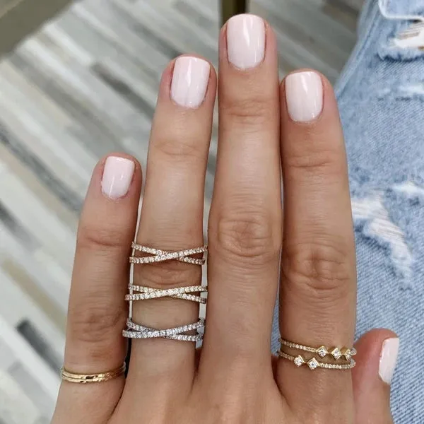 Sterling Silver  Cross X-Dainty Rings