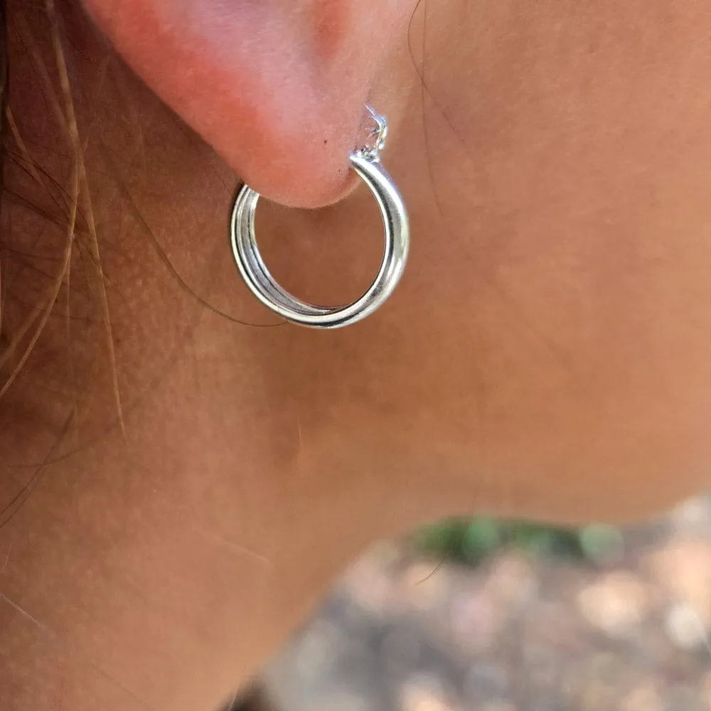 Sterling Silver Hoop Earrings - Small