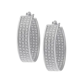 Sterling Silver Shiny Hoop Earrings