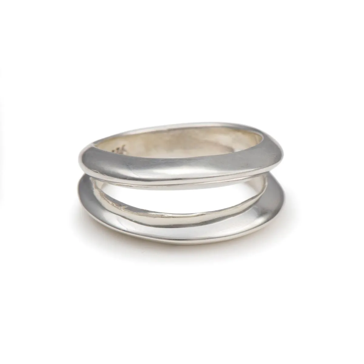 Sterling Silver Two Line Ring