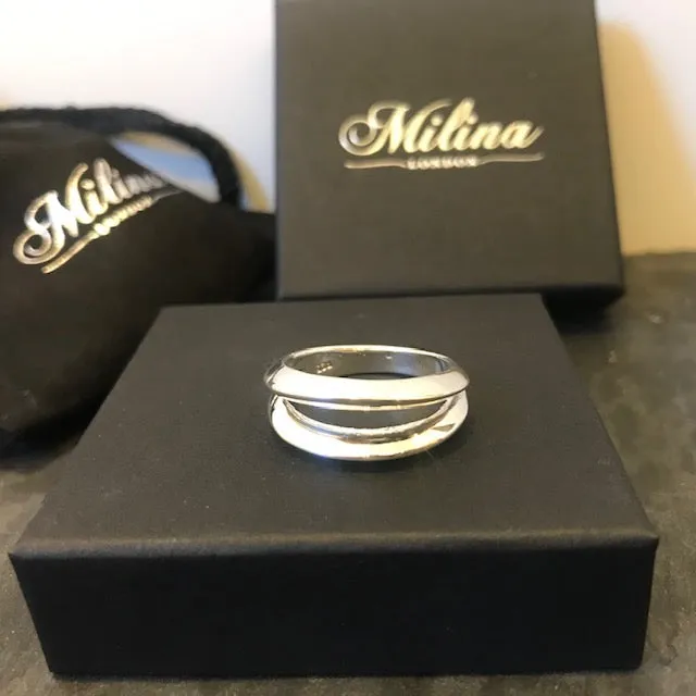 Sterling Silver Two Line Ring